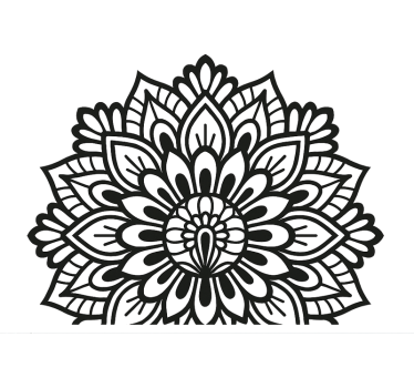 Adesivo per roulotte stile mandala lotus - TenStickers