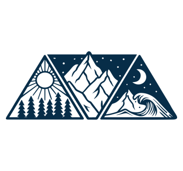 Adesivo per roulotte elementi naturali triangolari - TenStickers