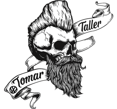 Adesivo per roulotte teschio uomo gritty - TenStickers