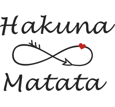 Adesivo per roulotte testo "hakuna matata" - TenStickers