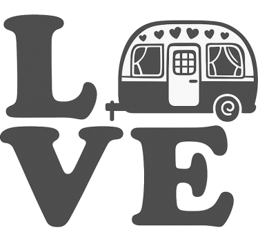 Adesivo per roulotte amore per i viaggi - TenStickers