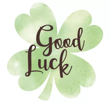 Sticker adesivo quadrifoglio good luck - TenStickers