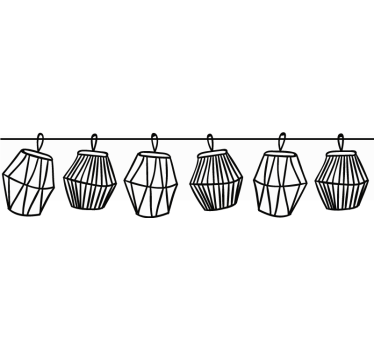 Greca adesiva con le lanterne - TenStickers