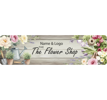 Adesivo per auto negozio di fiori nome e logo - TenStickers