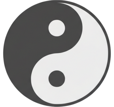 Adesivo per box doccia yin yang minimalista - TenStickers