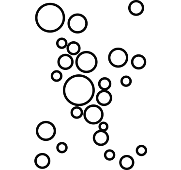 Adesivo per box doccia orbs astratti fluttuanti - TenStickers