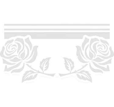 Adesivo per box doccia decorazione rose simmetriche - TenStickers