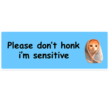 Adesivo per auto non suonare il clacson - TenStickers