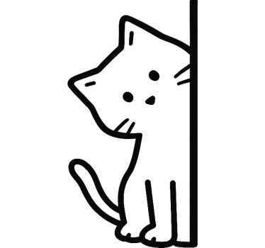 Adesivo per auto gatto carino e semplice - TenStickers