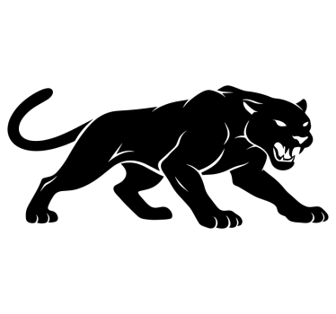 Adesivo per auto pantera nera dentata - TenStickers
