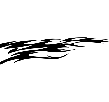 Adesivo per auto striscia da corsa fiamma monocolore - TenStickers