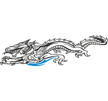 Adesivo per auto drago feroce contornato - TenStickers
