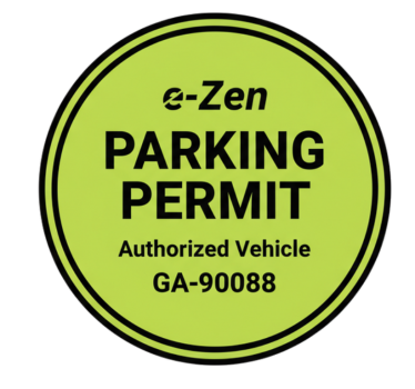 Adesivo per auto segnale di parcheggio personalizzato - TenStickers