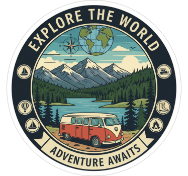 Adesivo per auto design finestrini viaggio - TenStickers
