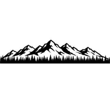 Adesivo per camper decorazione montagna avventurosa - TenStickers