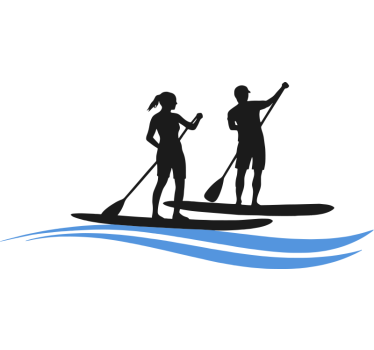 Adesivo per camper duo di paddleboarding attivo - TenStickers