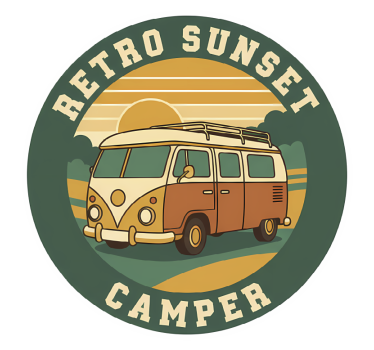 Adesivo per camper tramonto retrò - TenStickers