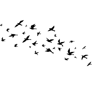 Adesivo per camper uccelli in volo in branco - TenStickers