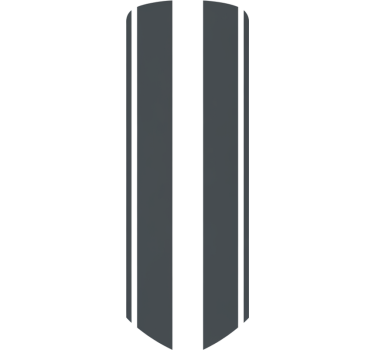 Adesivo per auto striscia doppia monocolore semplice - TenStickers