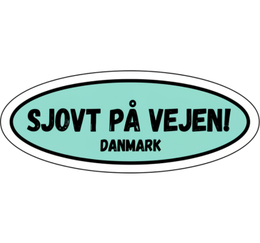 Adesivo per auto etichetta stradale danese originale - TenStickers