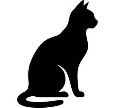 Adesivo per auto sagoma di gatto seduto - TenStickers