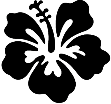 Adesivo per auto fiore esotico dell'isola - TenStickers