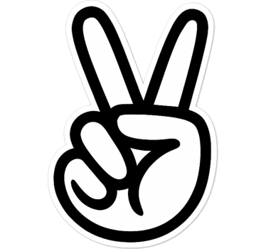 Adesivo per auto gesto della mano della pace - TenStickers