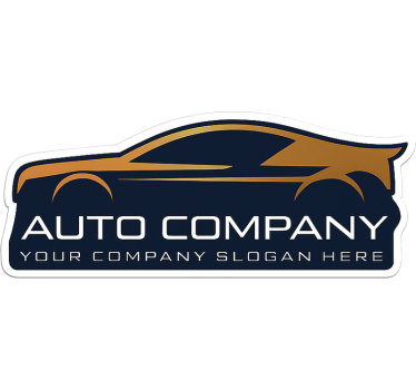 Adesivo personalizzabile insegna auto oro - TenStickers