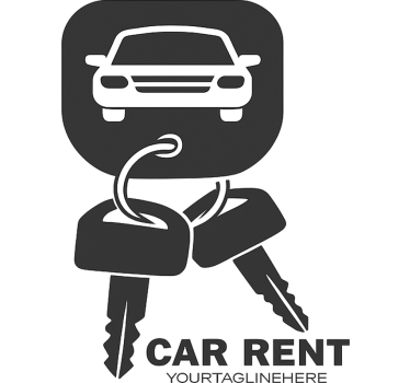 Adesivo personalizzabile logo autonoleggio - TenStickers