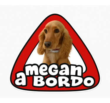 Adesivo personalizzabile attenzione cane a bordo - TenStickers