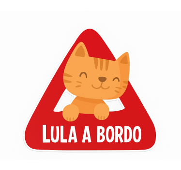 Adesivo personalizzabile il tuo gatto a bordo - TenStickers