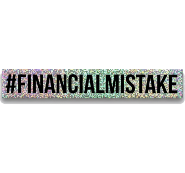 Adesivo per auto errore finanziario glitterato - TenStickers