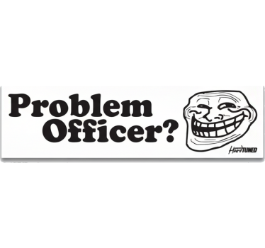 Adesivo per auto problemi con l'ufficiale? - TenStickers