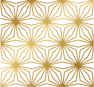 Carta adesiva per mobili motivo geometrico floreale oro - TenStickers