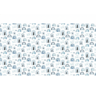 Carta adesiva per mobili arcobaleni blu fantasiosi - TenStickers
