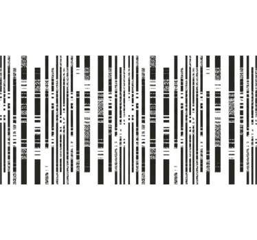 Carta adesiva per mobili strisce glitch bianco e nero - TenStickers