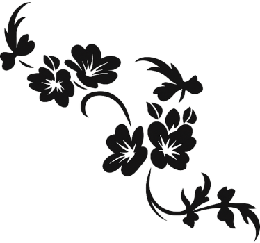 Adesivo per auto esterno motivo floreale - TenStickers