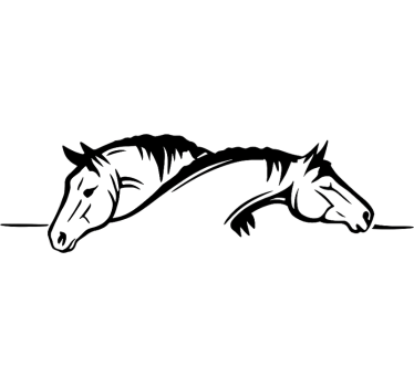 Adesivo per auto esterno scuderia e cavalli - TenStickers