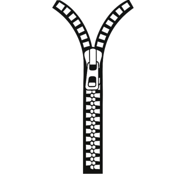 Adesivo per auto esterno zip divertente - TenStickers