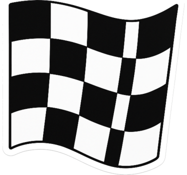 Adesivo per auto bandiera di partenza racing - TenStickers