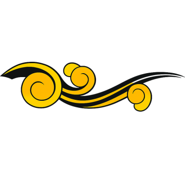 Adesivo per auto onda stilizzata rotolante - TenStickers