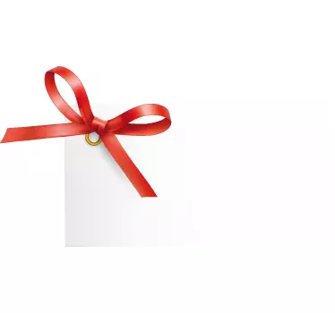 Vetrofania Natale etichetta e nastro - TenStickers