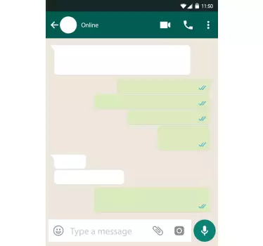 Adesivo murale con chat di whatsapp - TenStickers