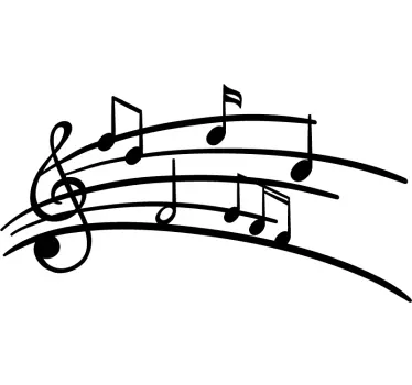 Adesivo per auto con note musicali - TenStickers
