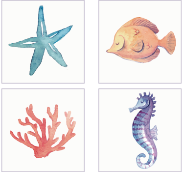 Trasferimento piastrelle animali marini - TenStickers