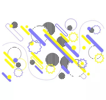 Adesivo geometrico disposizione di motivi geometrici - TenStickers