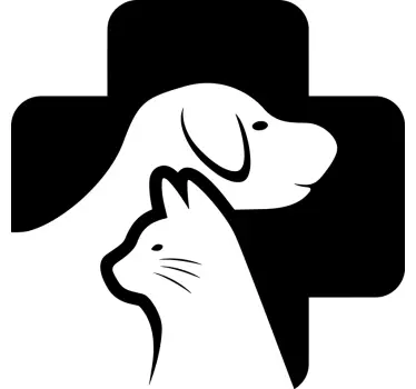 Adesivo per vetrina clinica veterinaria - TenStickers
