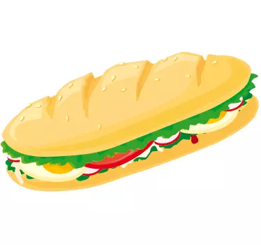 Adesivo per cucina panino vegetariano - TenStickers