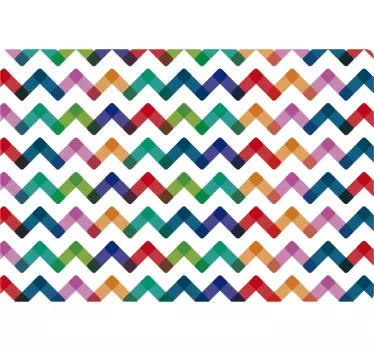 Adesivo touchpad righe colorate zigzag - TenStickers