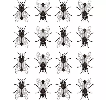 Sticker animale mosche per wc - TenStickers